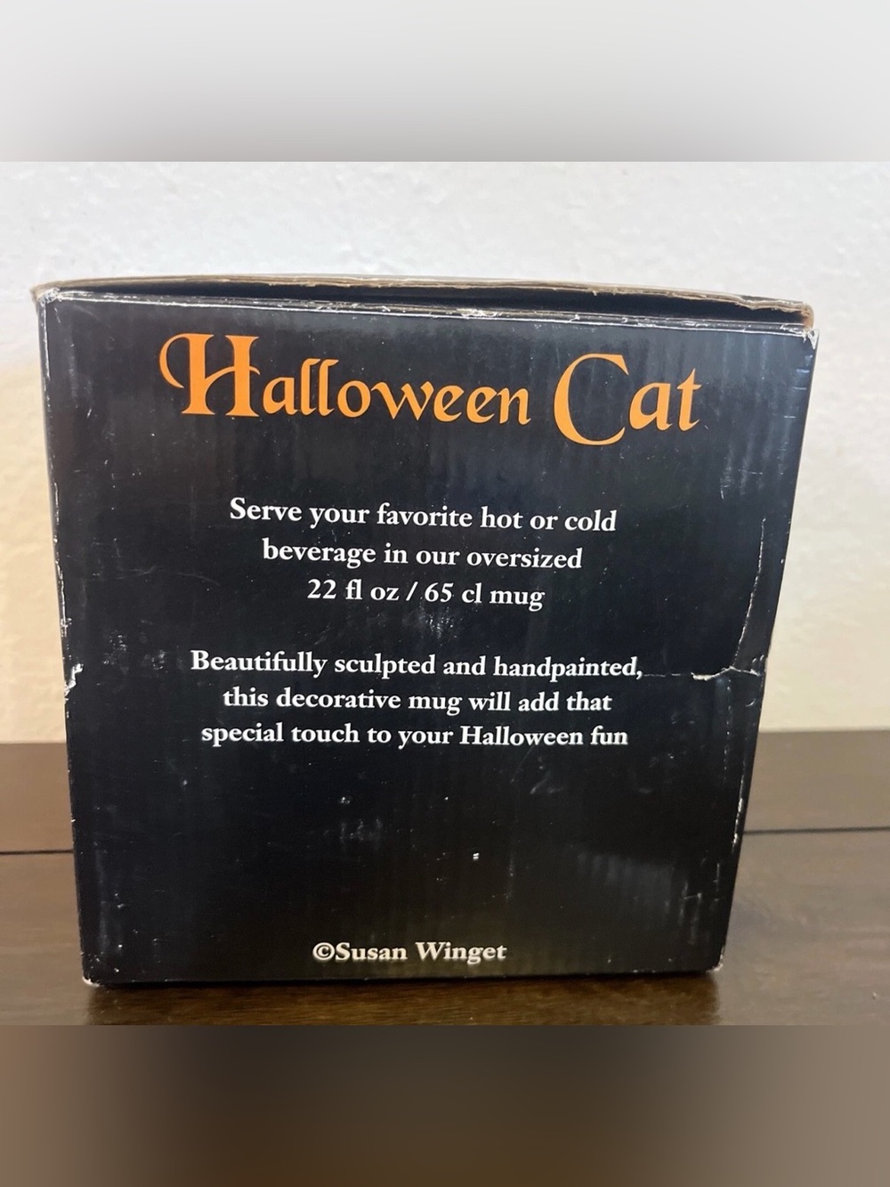 Black Cat Mug Susan Winget Halloween Jumbo Size Stars Moon - Picture 8 of 9